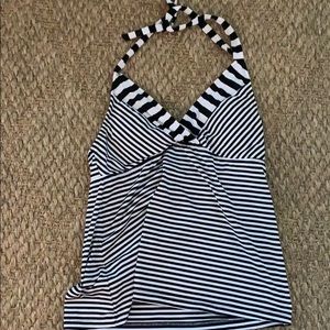 striped swimsuit top